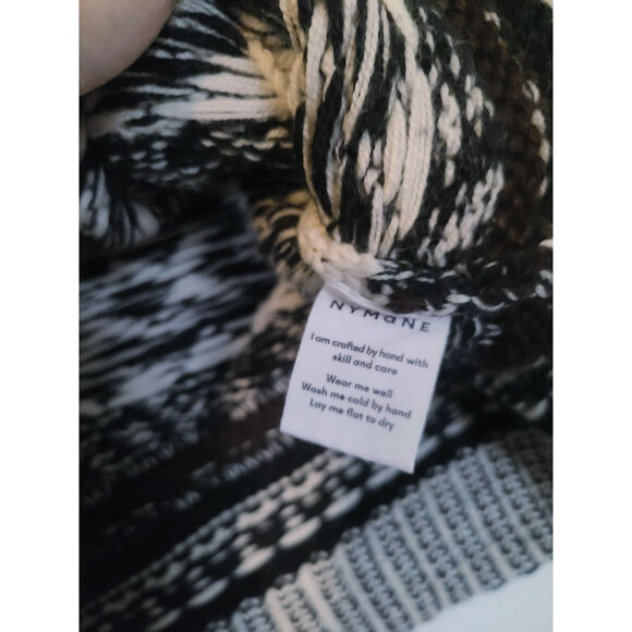 NYMANE NADIA SWEATER BLACK/CREAM KNIT Size Small - Picture 8 of 9